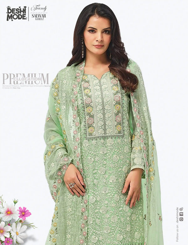 Premium Unstitched Soft Georgette Suit for Every Occasion DM-12-Gr